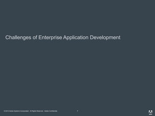 © 2010 Adobe Systems Incorporated. All Rights Reserved. Adobe Confidential.
Challenges of Enterprise Application Development
7
 
