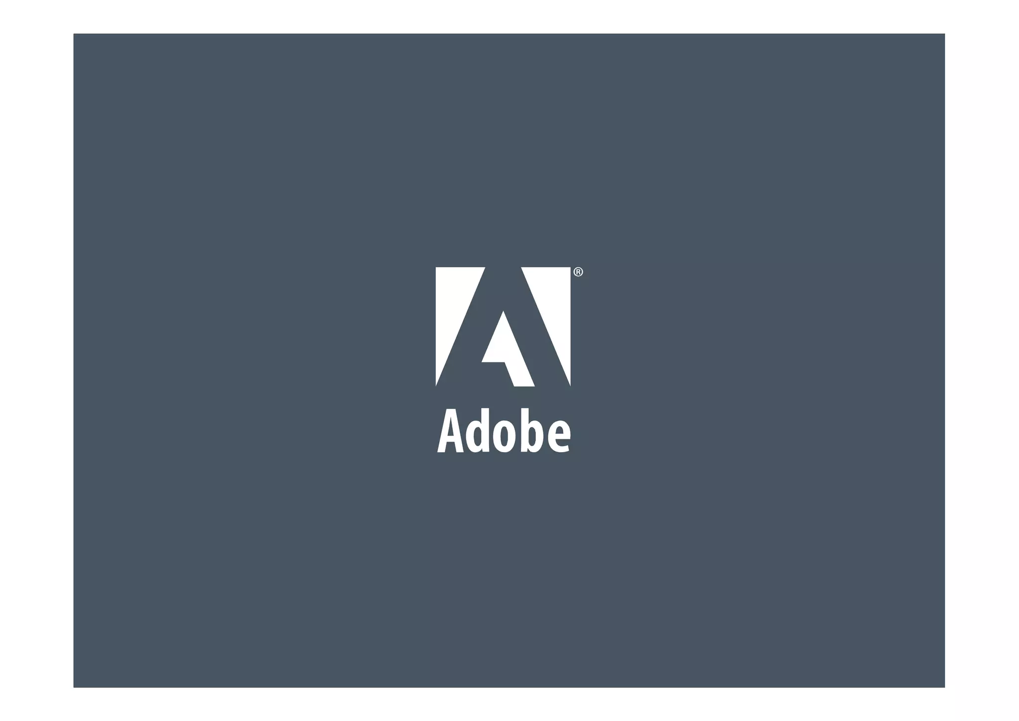 © 2010 Adobe Systems Incorporated. All Rights Reserved. Adobe Confidential.
 