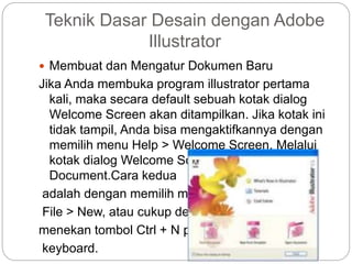 Welcome Screen Using Illustrator Adobe illustrator | PPTX