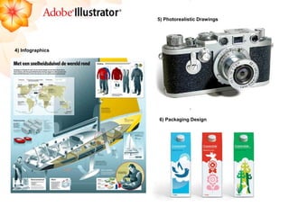 4) Infographics 
5) Photorealistic Drawings 
6) Packaging Design  