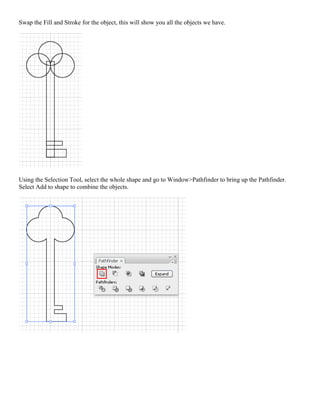 Swap the Fill and Stroke for the object, this will show you all the objects we have. 
Using the Selection Tool, select the whole shape and go to Window>Pathfinder to bring up the Pathfinder. Select Add to shape to combine the objects. 
 