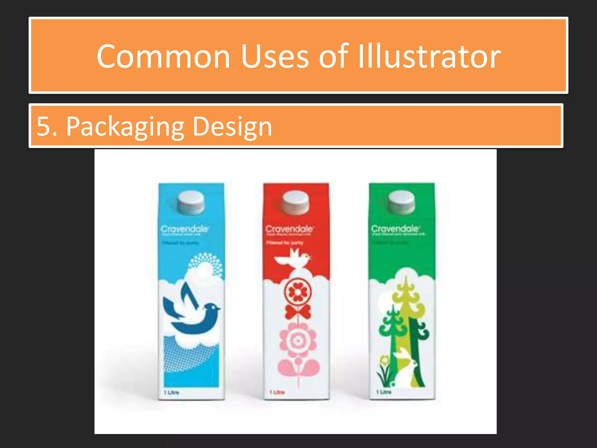 Common Uses of Illustrator
5. Packaging Design
 
