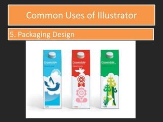 Common Uses of Illustrator
5. Packaging Design
 