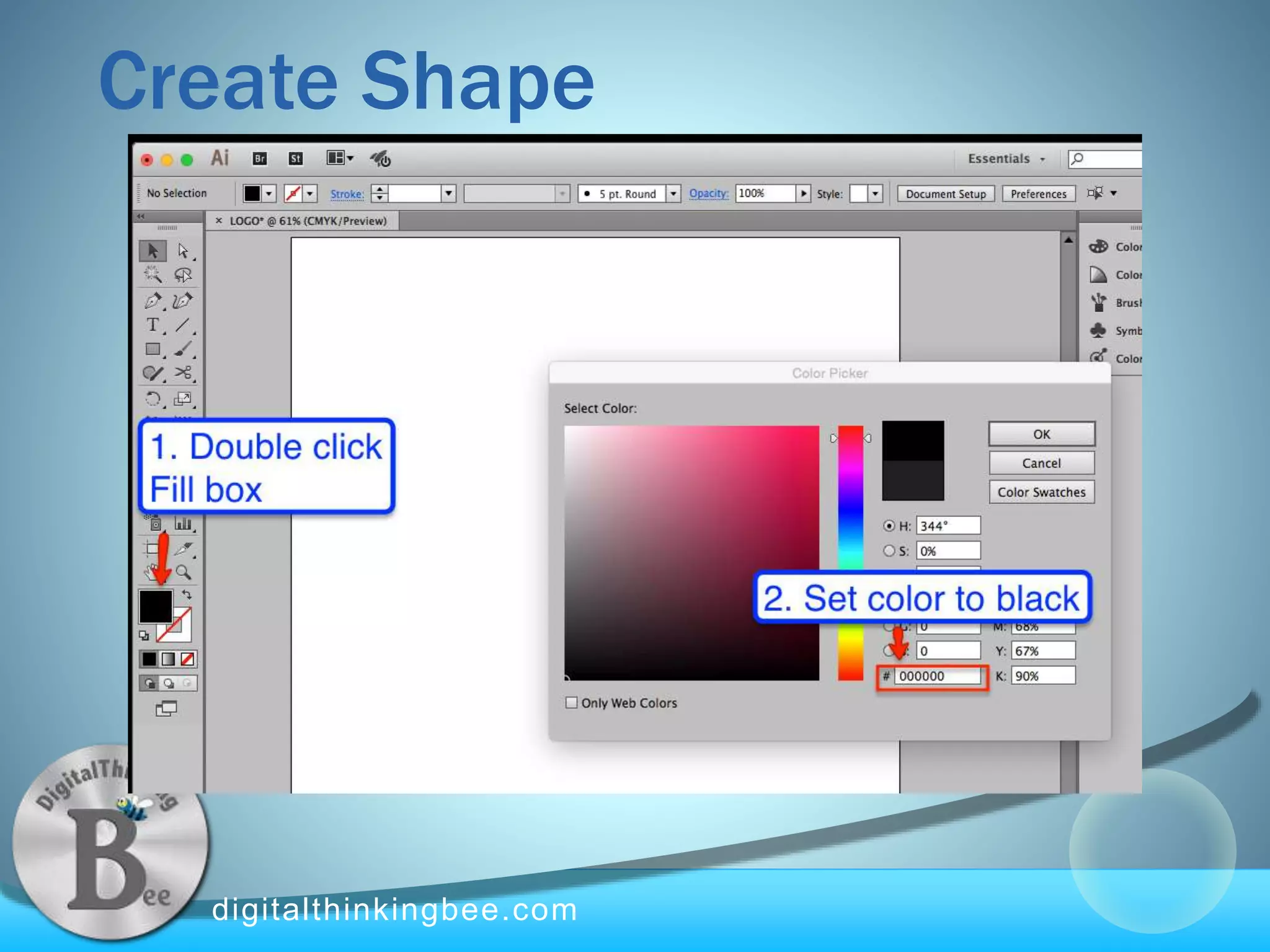 digitalthinkingbee.com
Create Shape
 
