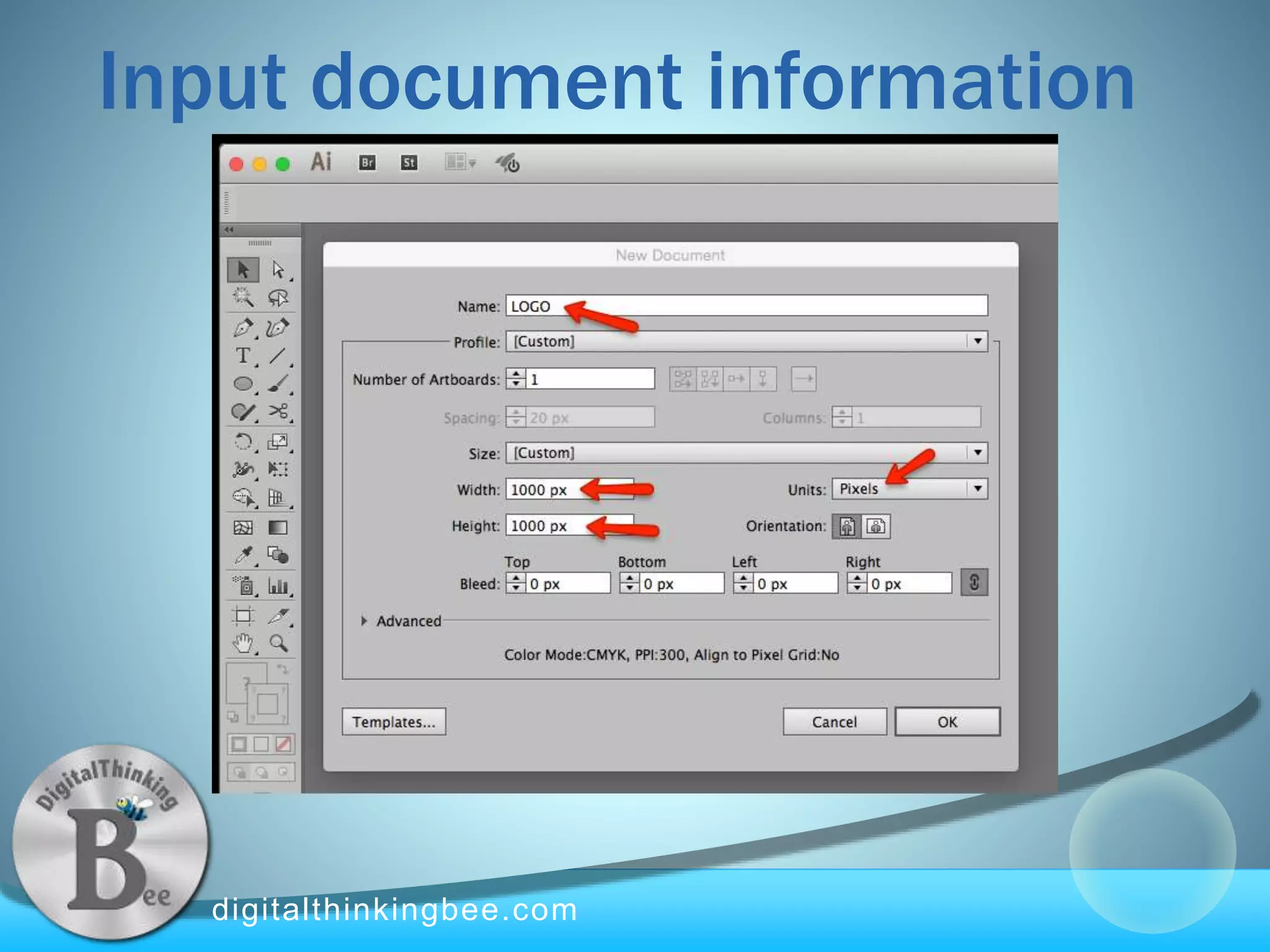 digitalthinkingbee.com
Input document information
 