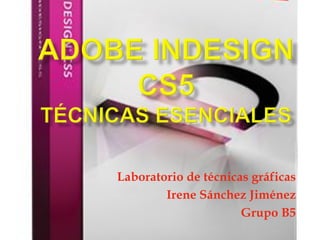 Laboratorio de técnicas gráficas
        Irene Sánchez Jiménez
                      Grupo B5
 