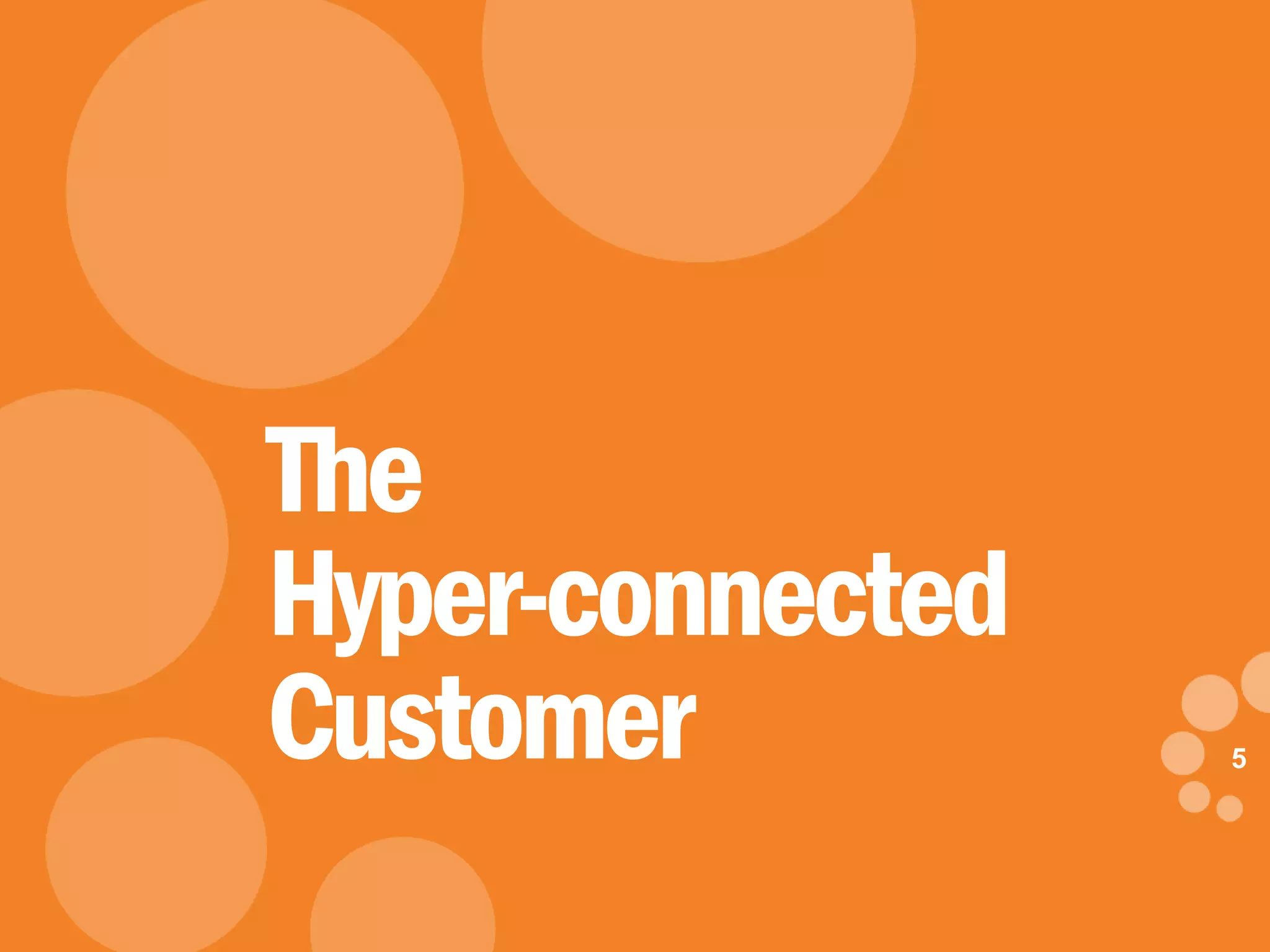 5
eDynamic, Monday, May 5, 2014
5
The
Hyper-connected
Customer
 