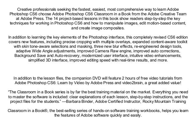 adobe photoshop cs6 classroom in a book lesson files adobe photoshop cs6 classroom in a book lesson files