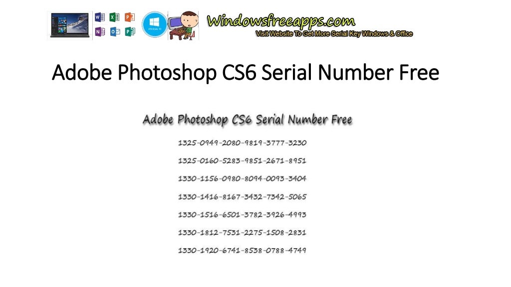 Adobe cs6 serial key free