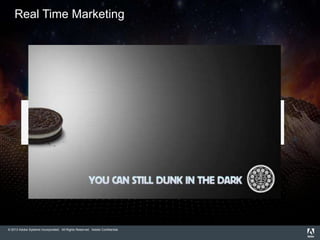 © 2013 Adobe Systems Incorporated. All Rights Reserved. Adobe Confidential.
Real Time Marketing
 