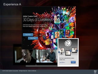 © 2013 Adobe Systems Incorporated. All Rights Reserved. Adobe Confidential.
Experience A
 