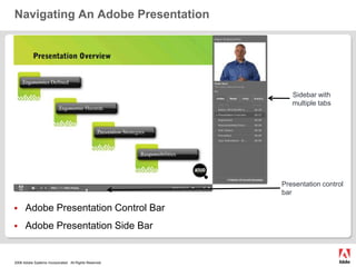 Navigating An Adobe Presentation Sidebar with multiple tabsPresentation control barAdobe Presentation Control BarAdobe Presentation Side Bar