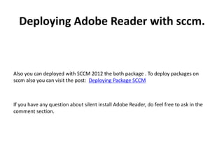 Silent install Adobe Reader DC | PPTX