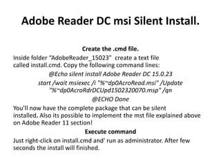Silent install Adobe Reader DC | PPT