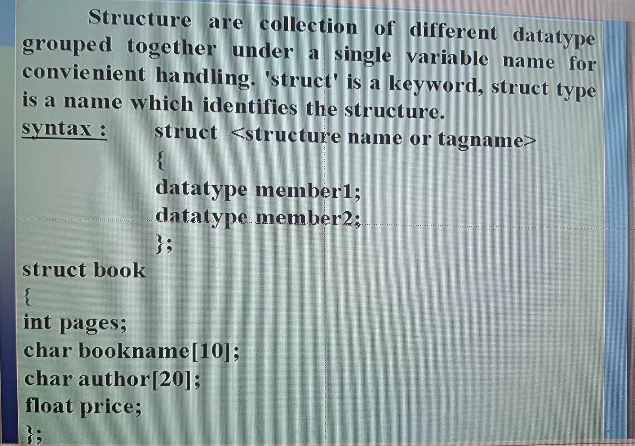 C programming structures pdf