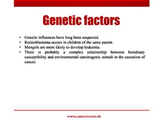 Risk factors of cancer Sildeshare pdf. | PDF