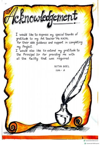 Fine arts Practical File class 12 CBSE 2023-24