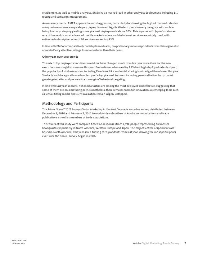 Adobe Scene7 2011 Survey Digital Marketing in the Next Decade