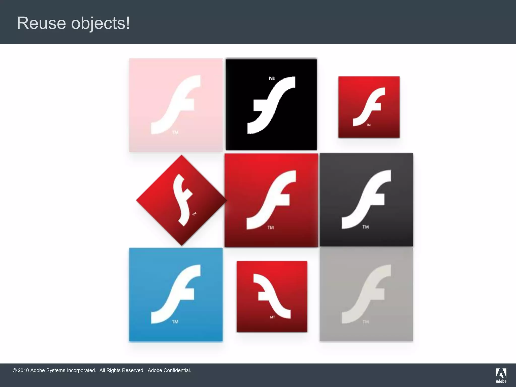 Adobe AIR for smartphones (and tablets)Adobe AIR allows developers to build standalone applications using Flash technologyAndroid Beta is underway, Google and RIM support AIRFirst mobile operating system to be supported is AndroidProvides Flash developers access to app stores