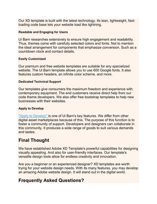 Functioning Xd Elements. Examples Free Adobe XD Templates from uibarn.com