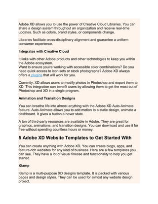 Free Adobe XD Templates from uibarn.com
