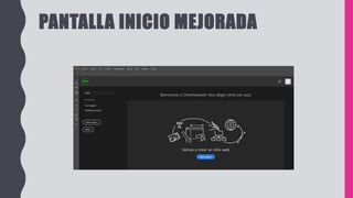 PANTALLA INICIO MEJORADA
 