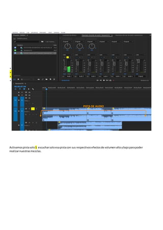 4 CURSO ADOBE AVANZADO: TRANSPARENCIAS
 Canal Alpha.
 Chroma Key.
 Mate de seguimiento.
 Modos de fusión
PISTA DE AUDIO
ActivamospistasoloS escucharsoloesapistacon sus respectivosefectosde volumenaltoybajoparapoder
realizarnuestrasmezclas.
 