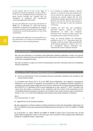 Annual financial statements as of December 31, 2020
Adocia 2020 Universal Registration Document PAGE 158
4
 