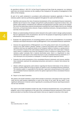 Annual financial statements as of December 31, 2020
Adocia 2020 Universal Registration Document PAGE 160
4
 