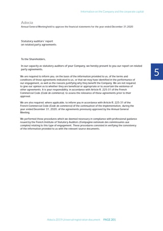 Information on the Company and the corporate capital
Adocia 2019 Universal registration document PAGE 201
5
 