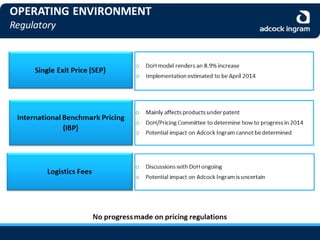 Adcock Ingram Audited Group Results 2013 - Presentation