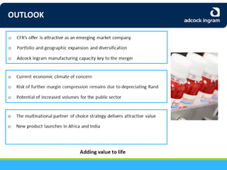 Adcock Ingram Audited Group Results 2013 - Presentation