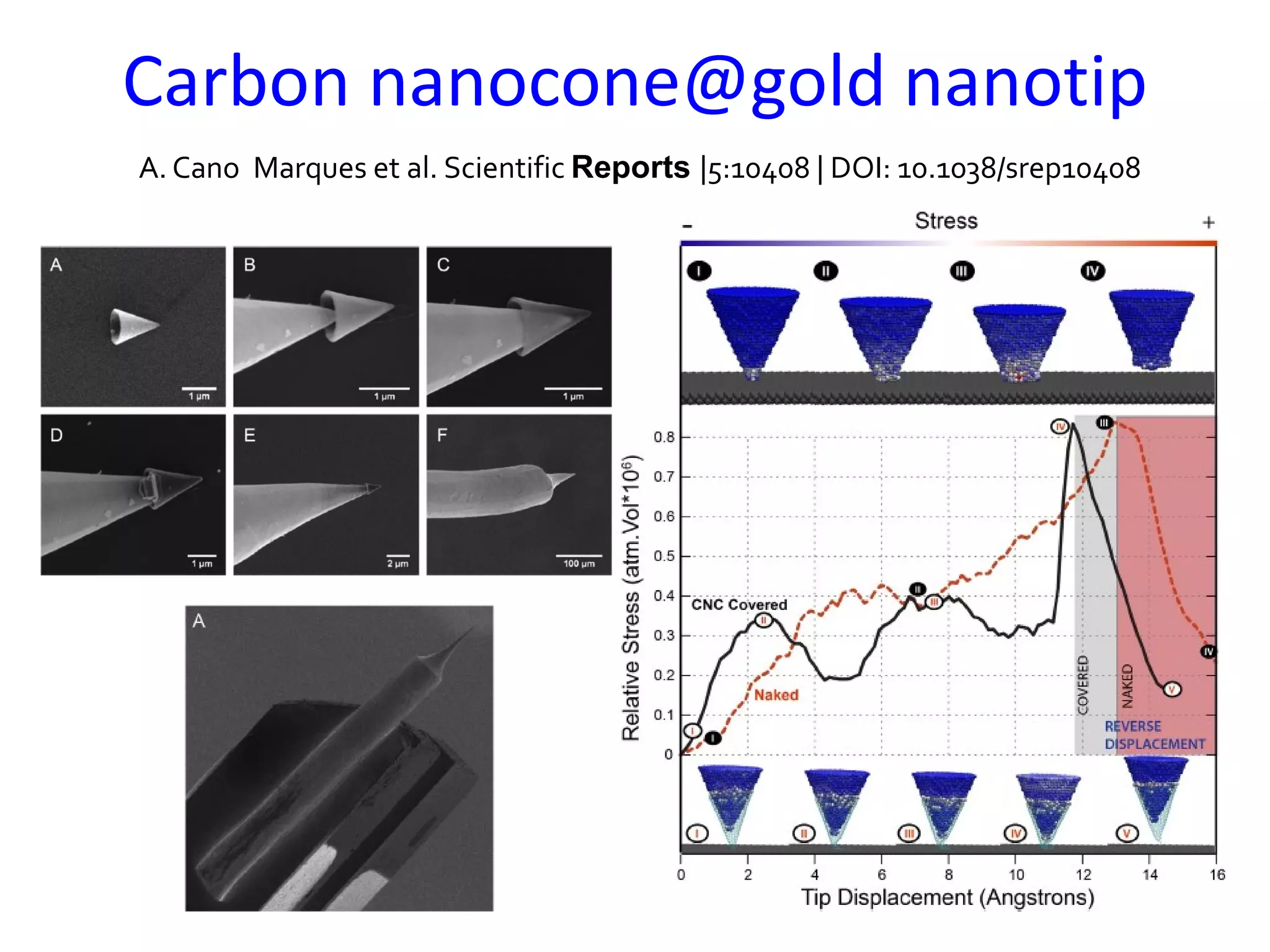 A. Cano Marques et al. Scientific Reports |5:10408 | DOI: 10.1038/srep10408
Carbon nanocone@gold nanotip
 