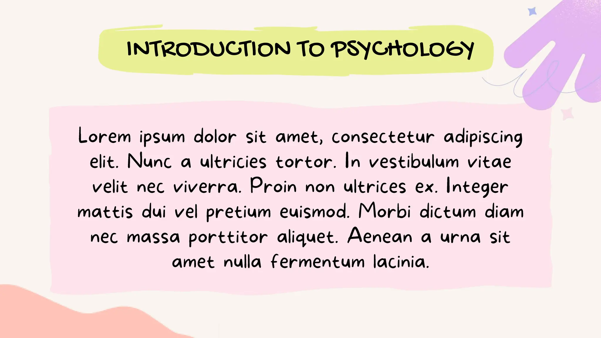 INTRODUCTION TO PSYCHOLOGY