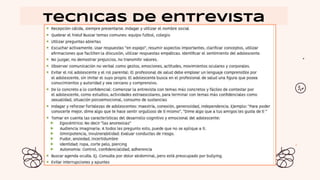 Tecnicas de entrevista
 