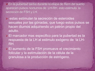 Base hormonales de la pubertad.