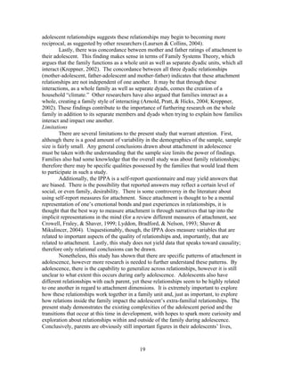 Adolescent Attachment To Parents And Peers | DOC