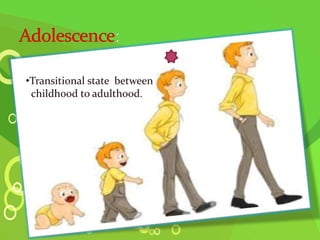 •Transitional state between
childhood to adulthood.