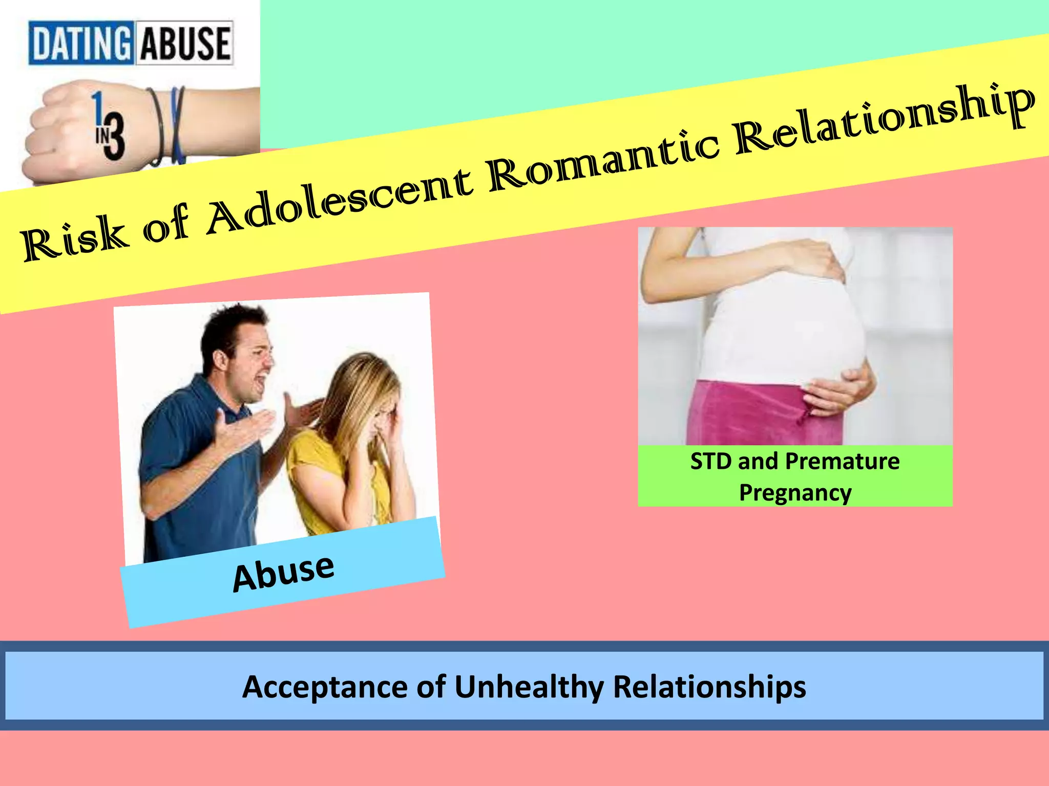 STD and Premature
Pregnancy

Acceptance of Unhealthy Relationships

 