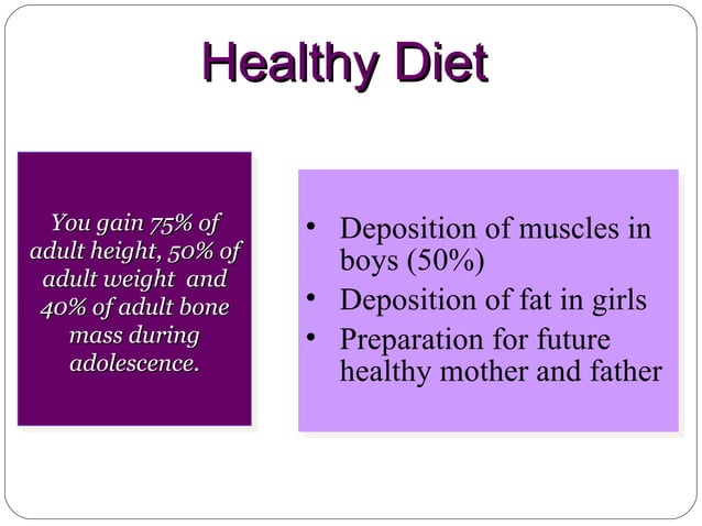 Healthy diet for Adolescents