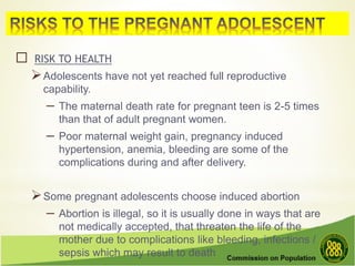 Discuss Reproductive Risk adolescent reproductive health discussion to the senior high schools | PPTX