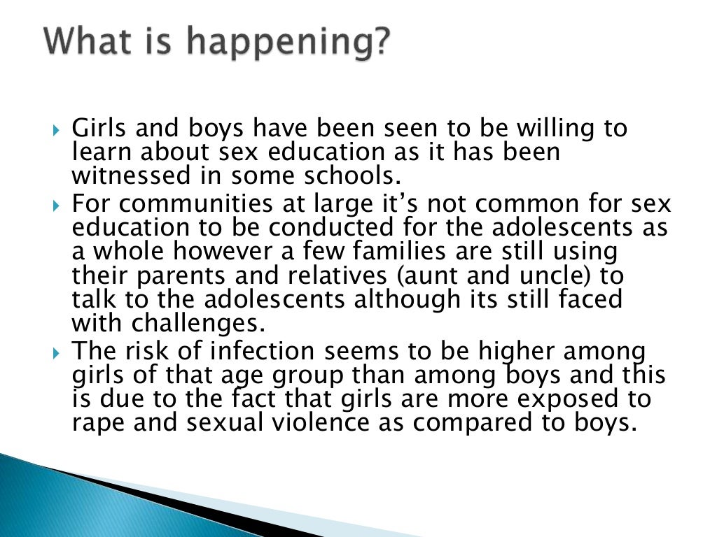 Adolescent Sexuality Gender Response To Sex Education And Implication…