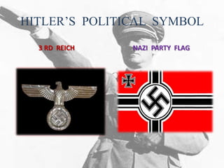 HITLER’S POLITICAL SYMBOL

  3 RD REICH   NAZI PARTY FLAG
 