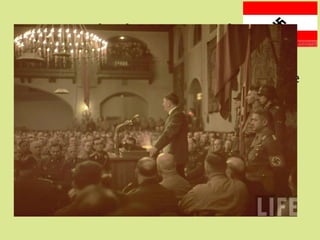 1 、 Join the DAP(Nazi)
In July 1919 Hitler was appointed to infiltrate
the German Workers' Party (DAP). he became
attracted to the founder Anton Drexler's
antisemitic, nationalist, anti-capitalist, and
anti-Marxist ideas.
Founder invited him to join the DAP for his
oratory skills( 演讲能力 ). On 12 September
1919, Hitler became the party's 55th member
and be leader 2 years later
 