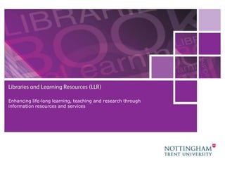 Enhancing life-long learning, teaching and research through
information resources and services




                                                              1
  24 May 2012
 