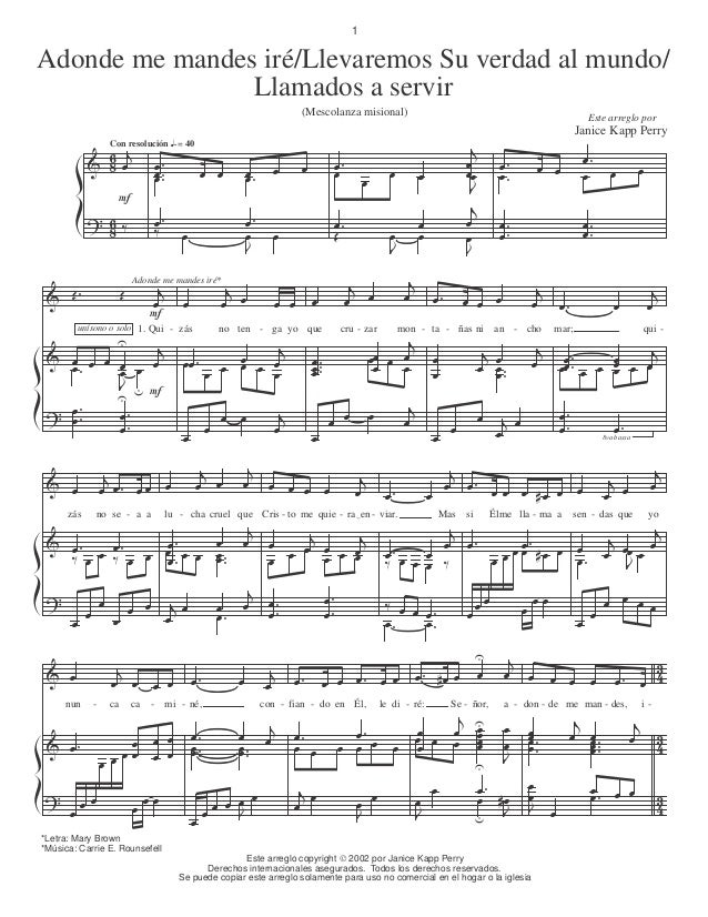 A Donde Me Mandes Llevaremos Su Verdad Somos Hoy Llamados Kapp a donde me mandes llevaremos su verdad