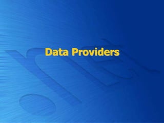 Data Providers
 