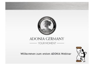 Willkommen zum ersten ADONIA Webinar
1
 