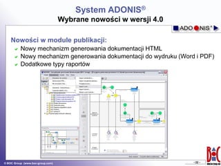 ADONIS 4.0 - prezentacja nowych funkcji | PDF