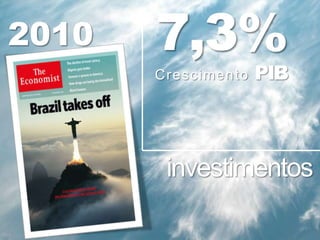 7,3%2010CrescimentoPIBinvestimentosInformaçãoapresentaçãoevento Allen